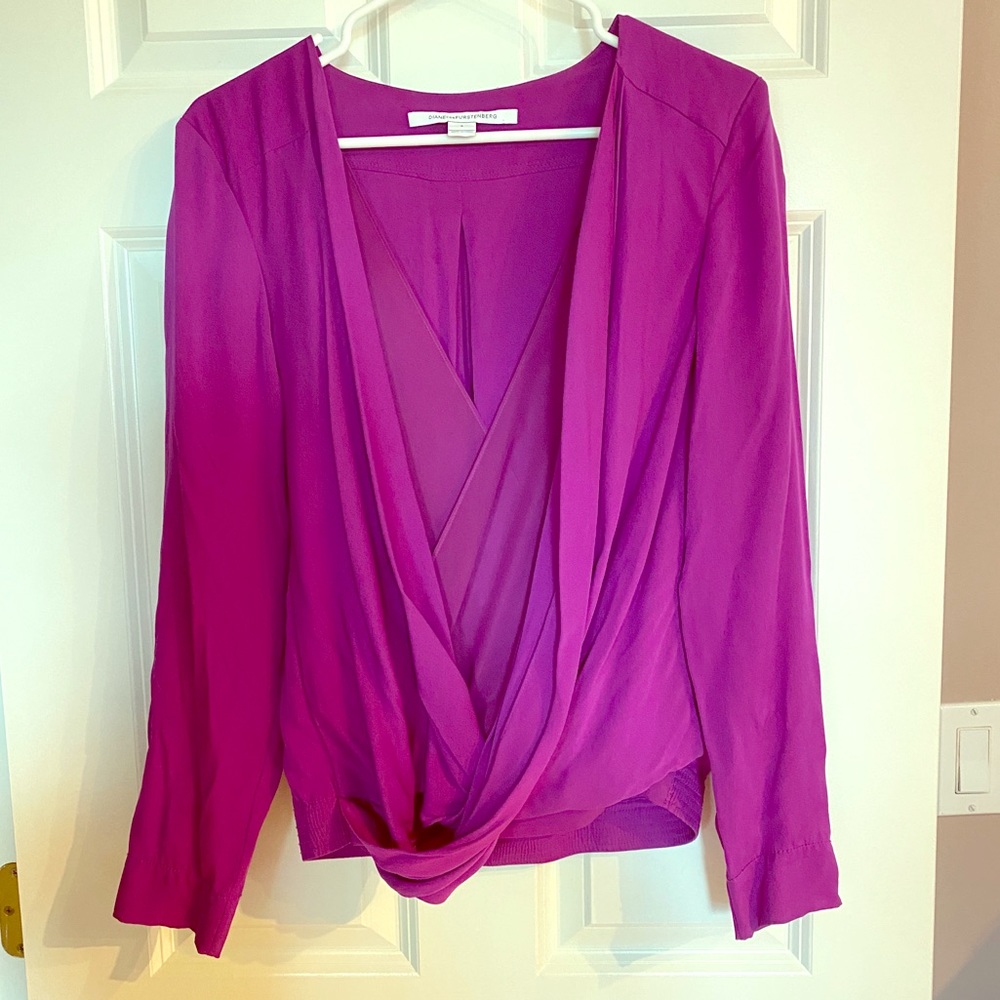 Diane Von Furstenberg silk top size 6